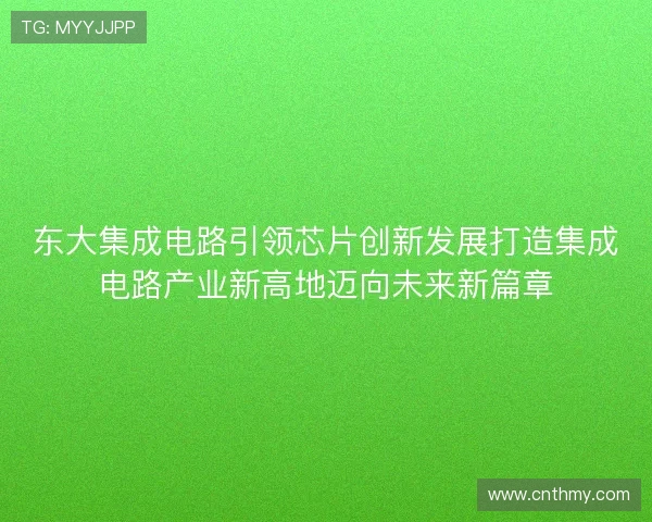 东大集成电路引领芯片创新发展打造集成电路产业新高地迈向未来新篇章 东大集成电路引领芯片创新发展打造集成电路产业新高地迈向未来新篇章